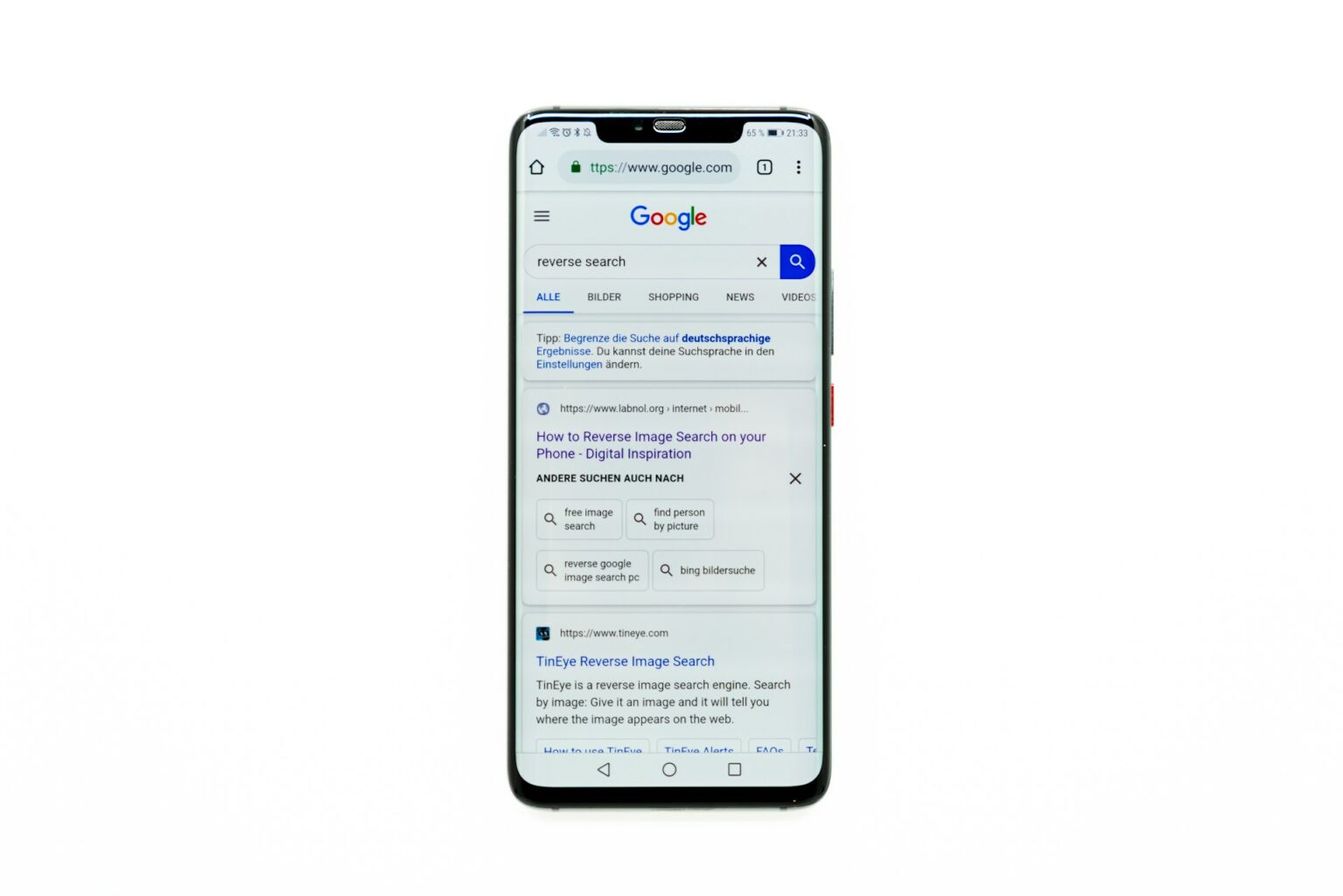 where is the chrome menu on Android phone